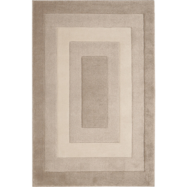 Homemaker Daytona Border Latte Rug 80 x 150cm - Brown - Wilko - image 1