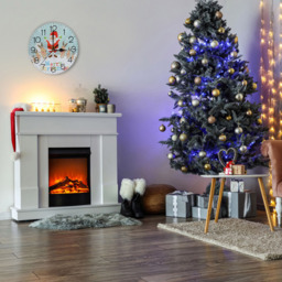 Xmas Haus Christmas Santa and Reindeer Round Wall Clock 23cm - Multi - Wilko - thumbnail 5