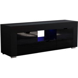 Vida Designs Eclipse 2 Door Single Drawer Single Shelf Black LED TV Unit - Size: 45 x 130 x 35cm - Wilko - thumbnail 3