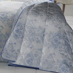 Bellissimo Home King Size Blue Toile Duvet Set - Multi - Wilko - thumbnail 4