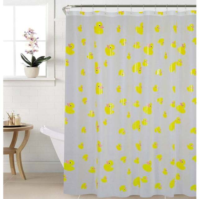 Aura Bathroom Rubber Ducks Shower Curtain 180 x 180cm - Wilko - image 1