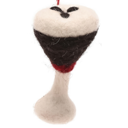 The Seasonal Gift Co Espresso Martini Felt Hanging Decoration 12cm - Size: 12 x 5.5 x 4.5cm - Brown - Wilko - thumbnail 3