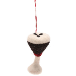The Seasonal Gift Co Espresso Martini Felt Hanging Decoration 12cm - Size: 12 x 5.5 x 4.5cm - Brown - Wilko - thumbnail 1