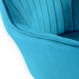 Pair of Muse Accent Chairs in Velvet Upholstery - Teal - Size: 83.5 x 55 x 58cm - Blue - Genesis - Wilko - thumbnail 7
