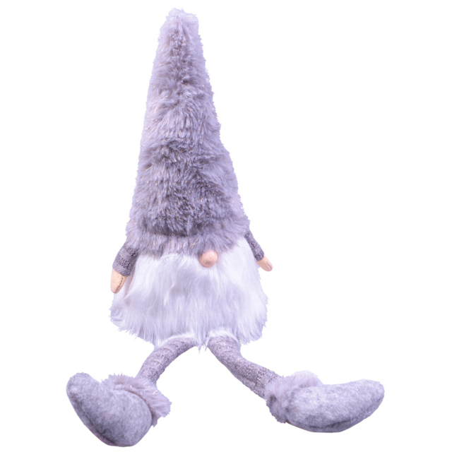 St Helens Grey Long Legged Gonk Christmas Decoration 38cm - Size: 12 x 12 x 38cm - Wilko - image 1