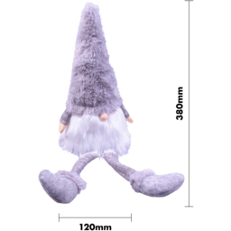 St Helens Grey Long Legged Gonk Christmas Decoration 38cm - Size: 12 x 12 x 38cm - Wilko - thumbnail 5