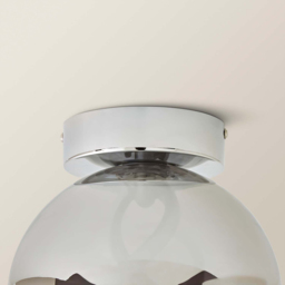 ValueLights Helix Smoked Glass Integrated LED Ceiling Light - Size: 30 x 21.5 x 21.5cm - Smoked Grey - Wilko - thumbnail 5
