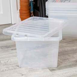Wham 28L Crystal Storage Box with Lid 5 Pack - Size: 30L - Wilko - thumbnail 6