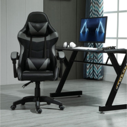 Grey Tilt and Swivel Computer Chair - Size: 117 x 63 x 49cm - MCC - Wilko - thumbnail 3