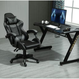 Grey Tilt and Swivel Computer Chair - Size: 117 x 63 x 49cm - MCC - Wilko - thumbnail 6