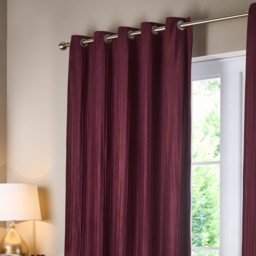 Paoletti Corinthian Red Velvet Eyelet Curtains 168 x 137cm - Size: 137 x 168 x 1cm - Wilko - thumbnail 3