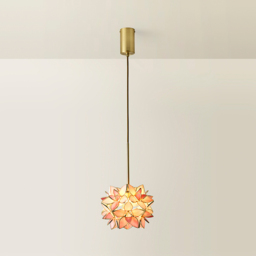 ValueLights Reine Pink Glass Shade Brushed Gold LED Ceiling Pendant Light - Size: 213.5 x 21 x 21cm - Wilko - thumbnail 7