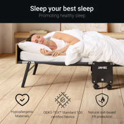 Jay-Be GP80 Single Grand Folding Bed with e-Pocket Tufted Mattress - Black - Wilko - thumbnail 7