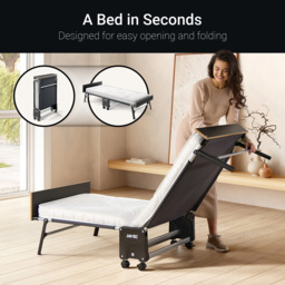 Jay-Be GP80 Single Grand Folding Bed with e-Pocket Tufted Mattress - Black - Wilko - thumbnail 6