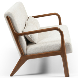 Otis 2 Seater Natural Woven Chenille Sofa - Brown - Wilko - thumbnail 5