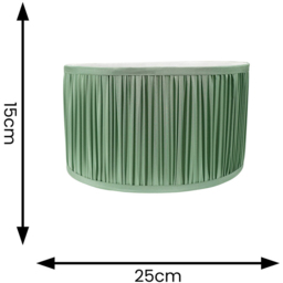ValueLights Jess Green Pleated Small Drum Shade - Wilko - thumbnail 5