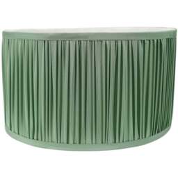 ValueLights Jess Green Pleated Small Drum Shade - Wilko