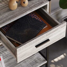Home Vida Brooklyn 2 Drawer Grey Industrial Console Table - Size: 34 x 80 x 74cm - Wilko - thumbnail 5