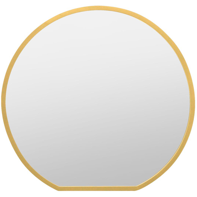 MirrorOutlet The Circulus Gold Flat Bottom Circular Outdoor Garden Wall Mirror 84 x 80cm - Size: 80 x 84 x 3cm - Wilko - image 1