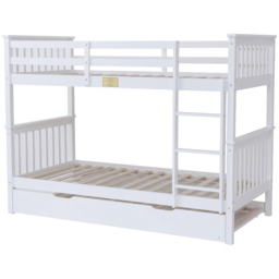 Flair Wooden White Zoom Bunk Bed with Trundle - Size: Single - Wilko - thumbnail 3