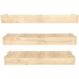Decorotika Hiko Wall Mounted Shelf 3 Pack - Size: 6.5 x 61.5 x 19.5cm - Brown - Wilko - thumbnail 3