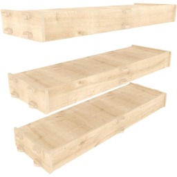 Decorotika Hiko Wall Mounted Shelf 3 Pack - Size: 6.5 x 61.5 x 19.5cm - Brown - Wilko - thumbnail 7