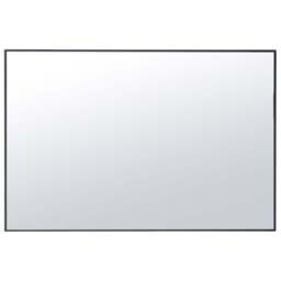 Living and Home Black Aluminium Frame Wall Mounted Mirror 40 x 60cm - Size: 60 x 40cm - Wilko - thumbnail 1