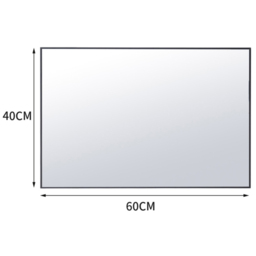 Living and Home Black Aluminium Frame Wall Mounted Mirror 40 x 60cm - Size: 60 x 40cm - Wilko - thumbnail 7