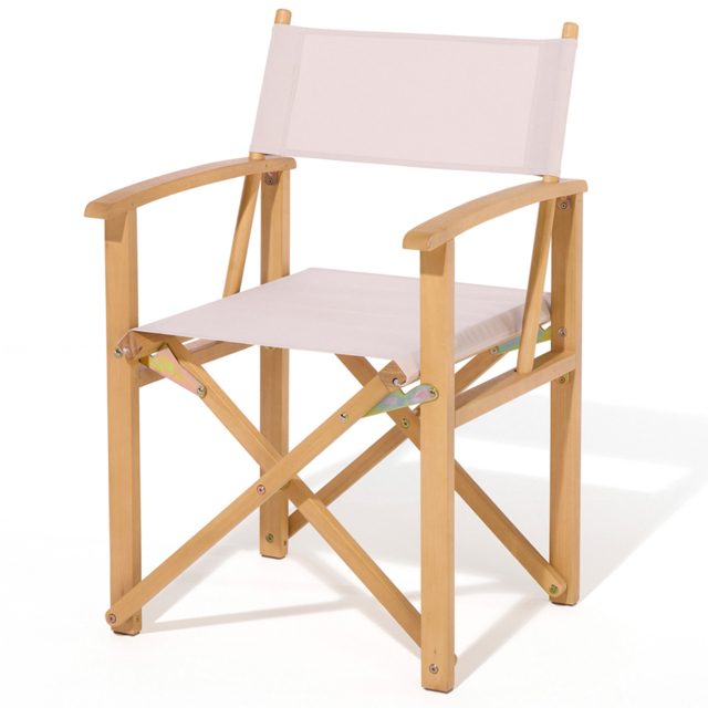 Rowlinson Ascot Natural Folding Director's Chair - Size: 87 x 53.5 x 52.5cm - Brown - Wilko - image 1
