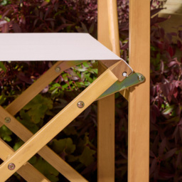 Rowlinson Ascot Natural Folding Director's Chair - Size: 87 x 53.5 x 52.5cm - Brown - Wilko - thumbnail 6