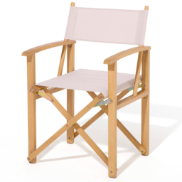 Rowlinson Ascot Natural Folding Director's Chair - Size: 87 x 53.5 x 52.5cm - Brown - Wilko - thumbnail 1