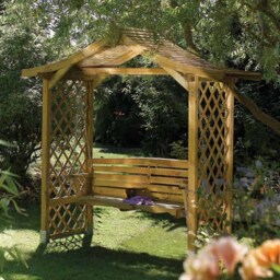 Dartmouth Swing Seat - Size: 233 x 223.5 x 109cm - Brown - Rowlinson - Wilko