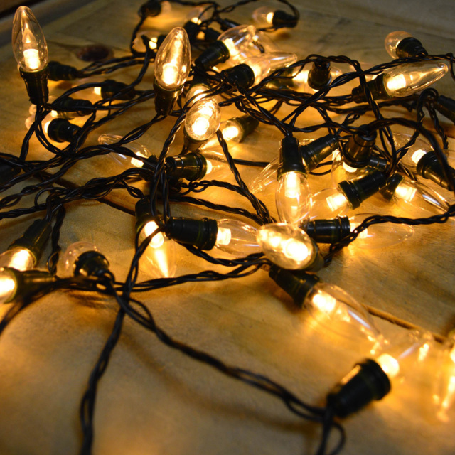 Premier 120 Warm White C6 LED Bulb Multi-Function Black String Light 12m - Size: 90 x 1190 x 2cm - Wilko - image 1