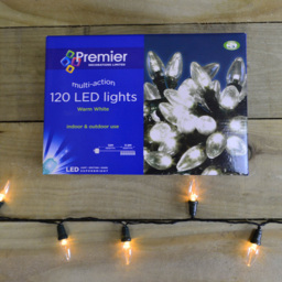 Premier 120 Warm White C6 LED Bulb Multi-Function Black String Light 12m - Size: 90 x 1190 x 2cm - Wilko - thumbnail 5