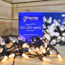 Premier 120 Warm White C6 LED Bulb Multi-Function Black String Light 12m - Size: 90 x 1190 x 2cm - Wilko - thumbnail 7