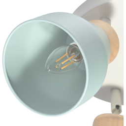 Happy Homewares Grey and Dusk and Duck Egg Blue Modern Scandinavian Style Spot Ceiling Light - Size: 16 x 23 x 23cm - Multi - Wilko - thumbnail 5