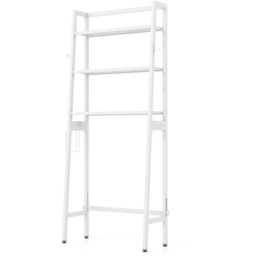 Costway White Over The Toilet Storage Shelf with Adjustable Bottom Bar - Size: 89 x 34 x 20cm - Wilko - thumbnail 3