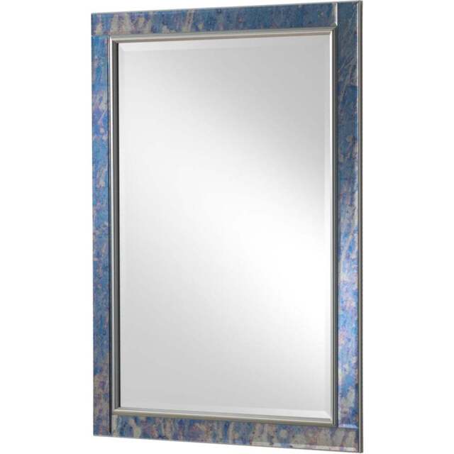 Yearn Gold Brass Anique Mottled Bevelled Mirror 105 x 75cm - Silver - Wilko - image 1