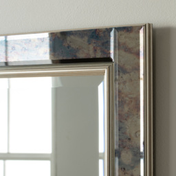 Yearn Gold Brass Anique Mottled Bevelled Mirror 105 x 75cm - Silver - Wilko - thumbnail 4