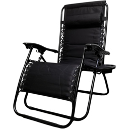 Samuel Alexander Black Multi Position Garden Sun Lounger - Size: 1 Seater - Wilko - thumbnail 3