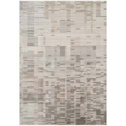 Mayfair Living Room Area Rug Metallic Sheen Contemporary Modern Matrix Design - Stone 200cm x 290cm - Size: 290 x 200 x 0.7cm - Desire Rugs - Wilko