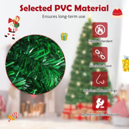 Costway Pre Lit Warm White Star Fibre Optic LED Artificial Christmas Tree 6ft - Green - Wilko - thumbnail 6