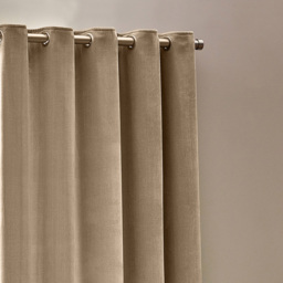 Yard Natural Heavy Chenille Velvet Eyelet Curtain 168 x 229cm - Size: W 229 x D 168cm - Cream - Yard Living - Wilko - thumbnail 4