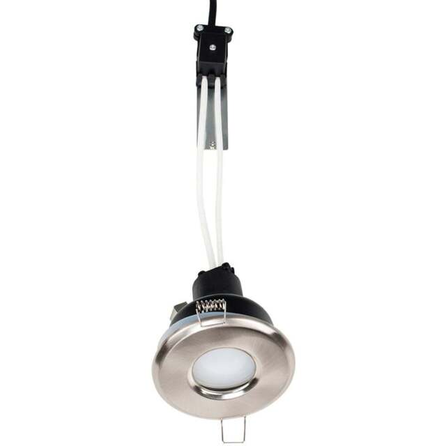 ValueLights Brushed Chrome Cool White LED Ceiling Downlight 4 Pack - Silver - Wilko - image 1