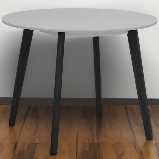 Julian Bowen Casa 4 Seater Round Dining Table Grey and Black - Wilko - image 1