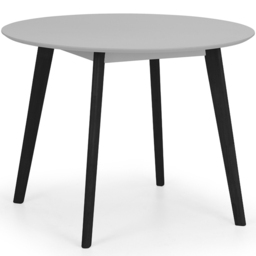 Julian Bowen Casa 4 Seater Round Dining Table Grey and Black - Wilko - thumbnail 3