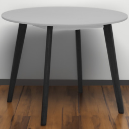 Julian Bowen Casa 4 Seater Round Dining Table Grey and Black - Wilko