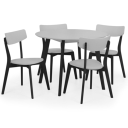 Julian Bowen Casa 4 Seater Round Dining Table Grey and Black - Wilko - thumbnail 5