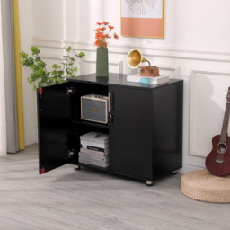 MMT Furniture Designs 2 Door Black Lockable Filing Cabinet - Size: 75 x 80 x 45cm - Wilko - thumbnail 7
