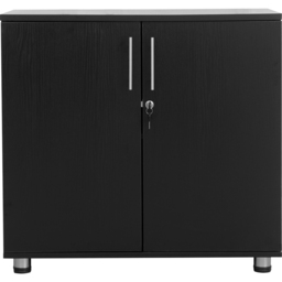 MMT Furniture Designs 2 Door Black Lockable Filing Cabinet - Size: 75 x 80 x 45cm - Wilko - thumbnail 3